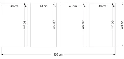 Obrázok produktu pre Fototapeta na stenu abstrakcia na plátne - ekologická farba, vodeodolná - 4 kusy 80x160 cm obrazy na plátne do obývačky, spálne