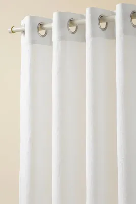 Produktbild von Vorhang LENNY 140x250 cm Weiß Leinenoptik 100% Polyester 30% Verdunkelung