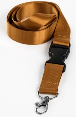 Produktbild von Jumadas Schlüsselband – Braun – Praktischer Klickverschluss – Weiches Nylon-Schlüsselband – 50 cm