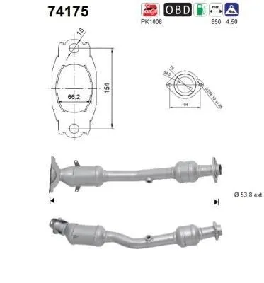 Produktbild von AS Katalysator Kat für NISSAN JUKE (F15) Euro 5 74175
