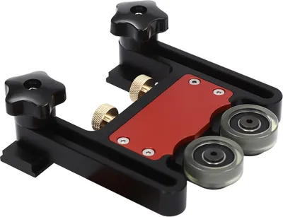 Produktbild von Vorschubführung - Doppelrad-Schiebeführungsrolle - CNC-Präzision -  - Sicher und effizient für Holzbearbeitung - Schwarz