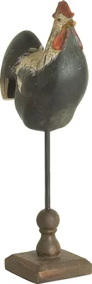 Immagine prodotto di Clayre & Eef Figurina Gallo 16x8x34 cm Poliresina nera