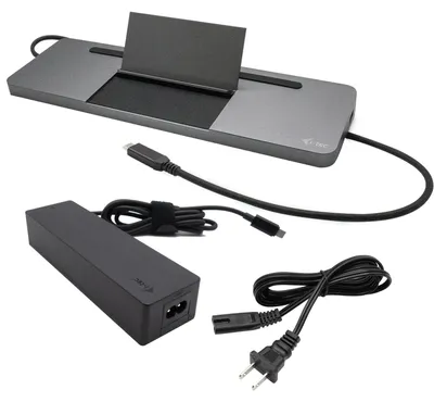 Zdjęcie produktu dla i-tec Metal C31FLATPRO100, Przewodowa, USB 3.2 Gen 1 (3.1 Gen 1) Type-C, 85 W, 3,5 mm, 10,100,1000 Mbit/s, Szary
