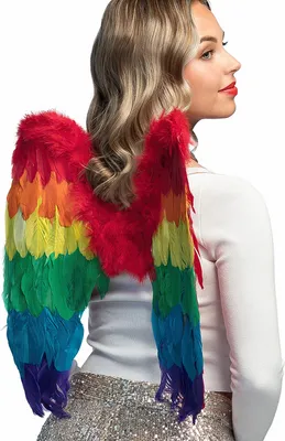 Produktbild von Flügel für Erwachsene Kostümzubehör bunt 50x50cm - Einheitsgröße