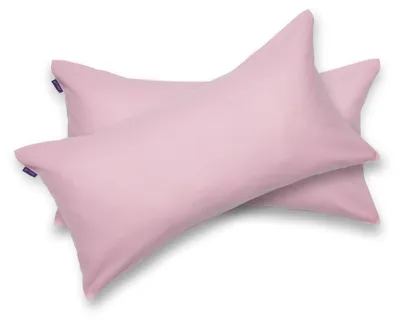 Produktbild von Brielle 2er Set 100% Baumwolle Biber Kissenbezüge mit verdecktem Reißverschluss 40 x 80 Rosa