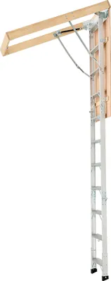 Obrázek produktu pro Hliníkové půdní schody SucceBuy, nosnost do 170 kg, výška 3-3,13 m