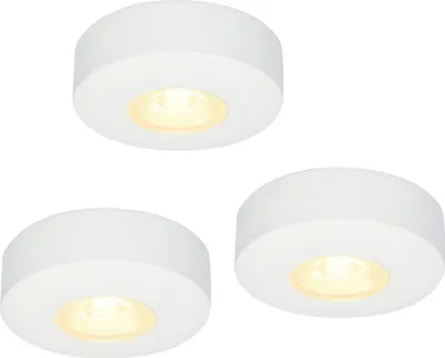 Image de HOFTRONIC - Spot en saillie LED 3W 2700K IP44 Blanc dimmable lot de 3