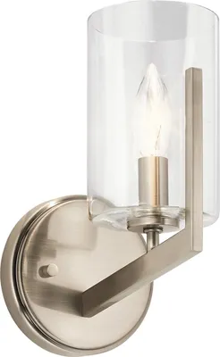 Obrázek produktu pro Nástěnná lampa kov sklo V: 24,5 cm cín E14 vintage design nástěnná lampa