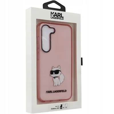 Productafbeelding van Telefoontas Karl Lagerfeld, Iconisch Choupette model, voor Samsung Galaxy S23 - Roze
