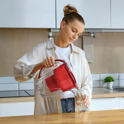 Immagine prodotto di Filtro per acqua Amethyst Red - Rimuove il calcare e il cloro - 2,8 litri - Rosso