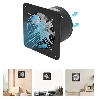 Produktbild von Wandmontage-Abluftventilator, 80W, Spannung: 220V, Luftvolumen: 850 m³/h, Geräuschpegel: 50-60 dB, Installationsart: Wandmontage