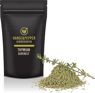 Produktbild von 100g Thymian getrocknet gerebelt besonders aromatisch ohne Zusätze natürlich vom Hanse&Pepper Gewürzkontor - Gourmet Serie