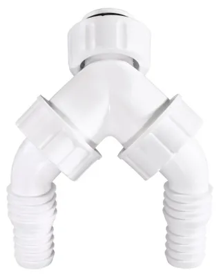 Image de Xavax Doppel-Geräteanschlusstülle mit Rückflussverhinderer, für Unterputz-Siphon (00220746)