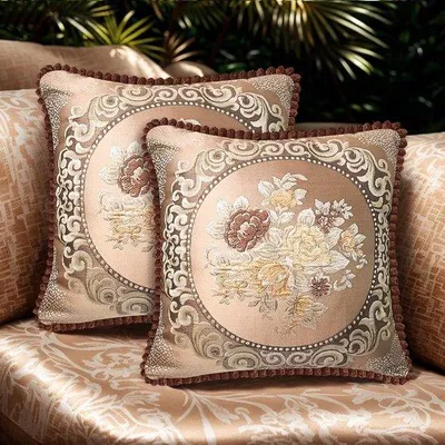 Zdjęcie produktu dla Zestaw 2 poszewek na poduszki Unyqoos® o wymiarach 50 x 50 cm – eleganckie pokrowce na poduszki do sofy i łóżka, wykonane z poliestru (jakość A), z ukrytym zamkiem błyskawicznym