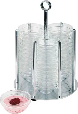 Image de Distributeur de mini-barquettes APS, support avec 36 barquettes en verre, ø 60 mm