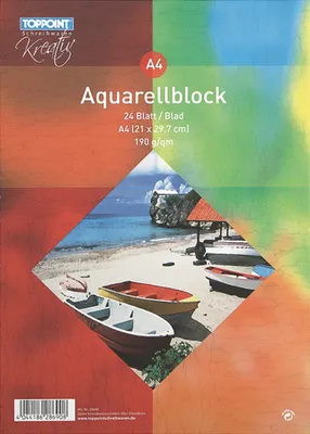 Produktbild von 2 Aquarellblöcke Aquarellblock DIN A4 24 Blatt 190g/m²