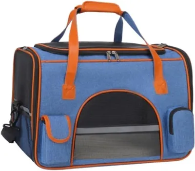 Immagine prodotto di Zaino per animali domestici - Trasportino da viaggio - Trasporto sicuro - Design traspirante - 45x25x28 cm - C