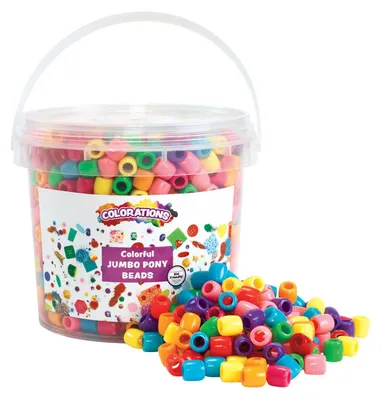 Produktbild von Colorations große Perlen Spielzeug - bunte Perlen Eimer 680 Gramm