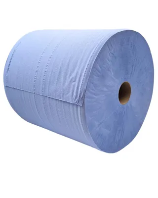 Produktbild von Tissue Expert Putztuchrolle, Putzrolle, Putztücher blau 3-lagig, 1000 Blatt, 36x38 cm, perforiert, saugstark, Reinigungstücher