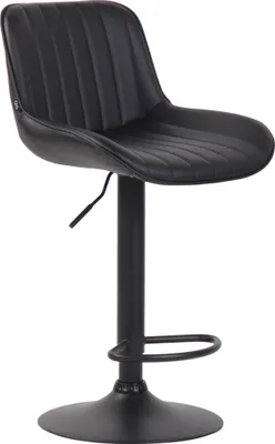 Produktbild von TPFLiving Barhocker Lento Gestell schwarz Kunstleder Schwarz