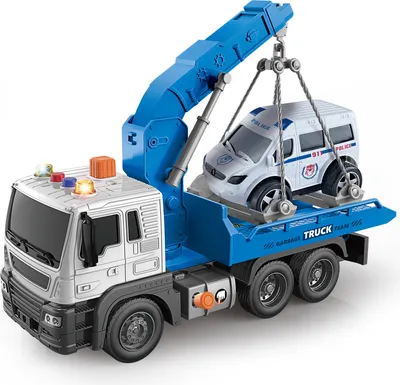 Produktbild von Abschleppwagen Spielzeug, kran spielzeug mit Sound und Licht, lkw spielzeug mit Mini Auto Spielzeug, autotransporter spielzeug Geschenk für Kinder 3 4 5 6 Jahre