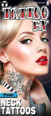 Produktbild von Posh Hals-Klebetattoo - Karneval Schminke Fasching