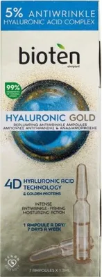 Obrázok produktu pre Bioten Hyaluronic Gold Replumping Ampulky proti vráskam