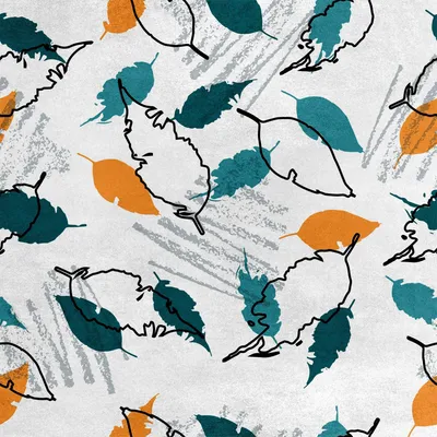 Obrázok produktu pre Kráľovská zamatová látka polyester na šitie - motív maľovaných listov