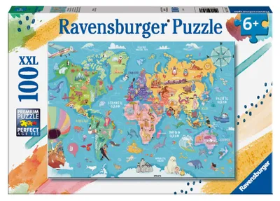 Image de RAVENSBURGER Puzzle carte du monde XXL 100 pièces