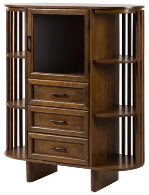 Produktbild von MASSIVMOEBEL24 Highboard Akazie 100x40x118 natur lackiert MADRID #60