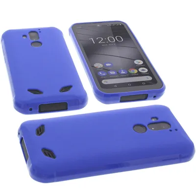 Produktbild von foto-kontor Hülle kompatibel mit Gigaset GX290 / GX290 Plus Tasche Gummi TPU Schutz Handytasche blau