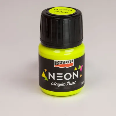 Zdjęcie produktu dla PENTART Neon farba akrylowa 30ml żółta - 1 szt