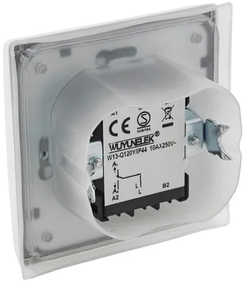 Produktbild von ChiliTec 23237 MILOS Wechsel-Schalter IP44 250V/ 10A, inkl. Rahmen, UP, weiß matt