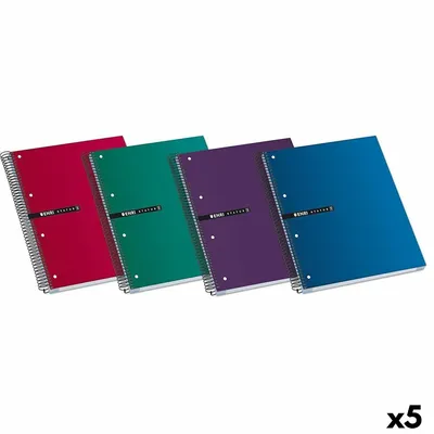 Obrázek produktu pro Zápisník ENRI Barevný A4 160 listů (5 kusů)