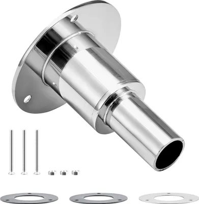 Zdjęcie produktu dla VEVOR Złączka przelotowa wydechu kadłuba (24 mm), zestaw prostej rury wydechowej z nakrętkami i śrubami oraz uszczelką do ogrzewania postojowego z silnikiem wysokoprężnym, stal nierdzewna 316 srebrna