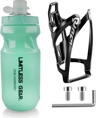 Image de Porte-bidon pour vélo avec gourde 21 Oz Vert Sans BPA