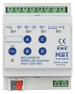 Produktbild von MDT KNX RGBW LED Controller 4fach REG, 1 Stk.