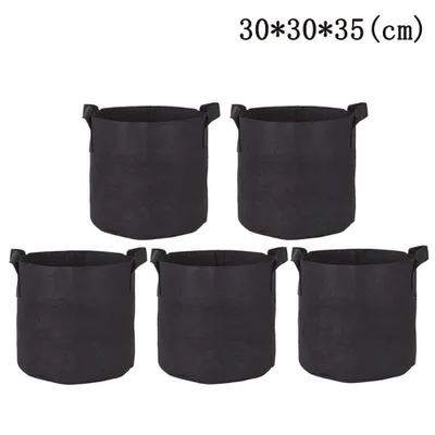 Produktbild von Pflanzsack Aus Vliesstoff 5 Stk, Atmungsaktiv Und Durchlässig, Für Gemüse Und Kräuter Im Garten Oder Auf Balkon