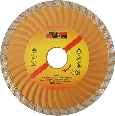 Image de Disque KONNER D71070, 125 mm, diamant, Turbo Wave