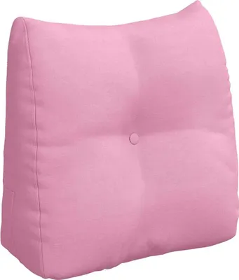 Zdjęcie produktu dla vidaXL Poduszka na plecy różowa 45 x 24 x 50 cm tkanina