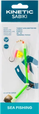 Produktbild von Kinetic Sabiki Turbot Spin Drifter #8/#2 Green Plattfisch Scholle Flunder Vorfach Rig system