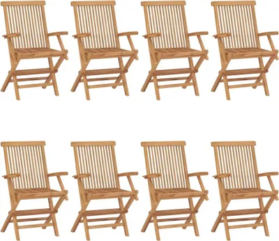 Produktbild von The Living Store Gartenstühle 8 Stk. Massivholz Teak