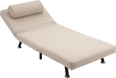Produktbild von Schlafsessel, Klappsessel mit Bettfunktion, Rückenkissen, klappbarer Relaxsessel in Leinenoptik, Verstellbare Rückenlehne, bis 150 kg belastbar, für Wohnzimmer, Beige