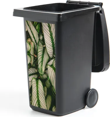 Produktbild von MuchoWow® Mülltonnenaufkleber Blätter - Pflanze - Grün 44x98 cm - Containeraufkleber - Aufkleber - Mülltonnen-Aufkleber