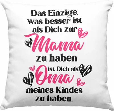 Produktbild von Trendation - Mutter Geschenk Mama Deko-Kissen mit Füllung 40x40 Muttertag Muttertagsgeschenk Mama Deko-Kissen mit Füllung 40x40 Spruch  Deko-Kissen mit Füllung 40x40 Spruch (Blau)