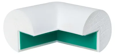 Produktbild von Moravia Prallschutz MORION Kreis Kantenschutz 40 x 40 Außenecken zweischenklig weiß
