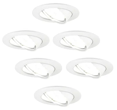 Image de Ledvion lot de 6 spot encastrable LED rond blanc 3W dimmable blanc neutre