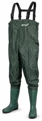 Produktbild von Bituxx Wathose - Gr. 46 Fladen Anglerhose Angelhose Watstiefel Anglerstiefel PVC Nylon Gummihose MS-13396