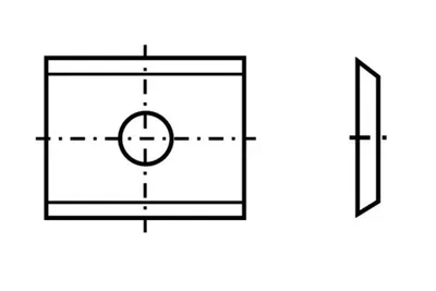 Produktbild von Wendeplatte 4 45° 9,6x12x1,5mm 4 4 Stück