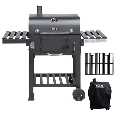 Produktbild von TAINO HERO XL Smoker  Holzkohlegrill Kohlegrill Grillwagen inkl. Gussroste und Abdeckung